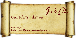 Gellén Éva névjegykártya